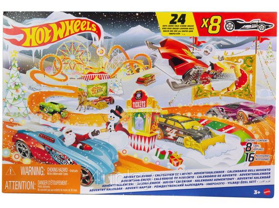 Адвент-календар Хот Вілс 2022/2023. Hot Wheels Advent Calendar. Новорічний подарунковий набір машинок