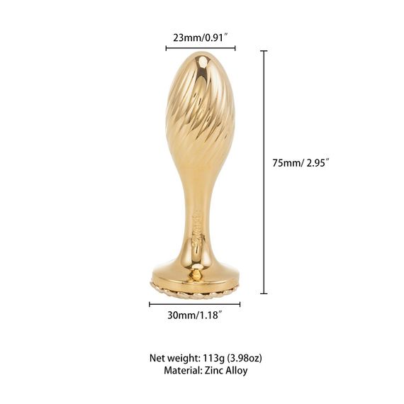 Металева анальна пробка LOCKINK SEVANDA Pearl Pear-shape Anal Plug, зі штучною перлиною | Зображення 7