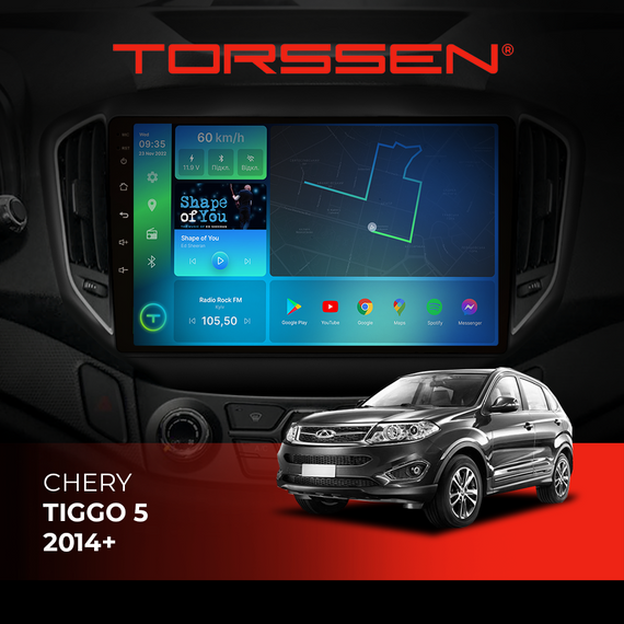 Штатна магнітола Torssen Chery Tiggo 5 14+ F10432 4G Carplay DSP