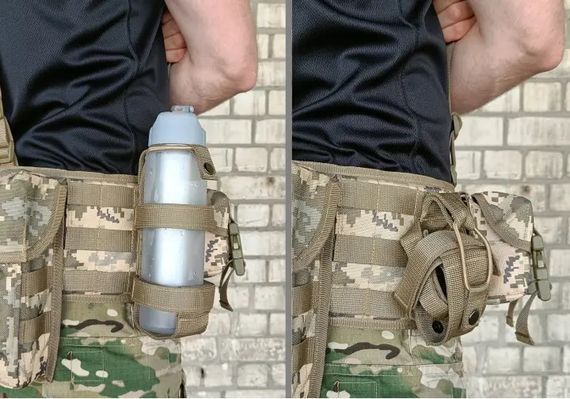 Підсумок під пляшку койот (MOLLE, підсумок на розгрузку, жилет, РПС) | Зображення 2