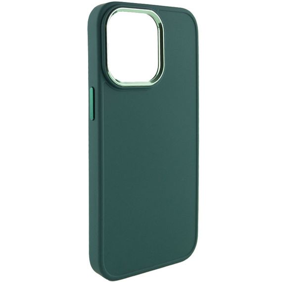 TPU чехол Bonbon Metal Style для Apple iPhone 14 Pro (6.1") Силикон, Зеленый / Pine green