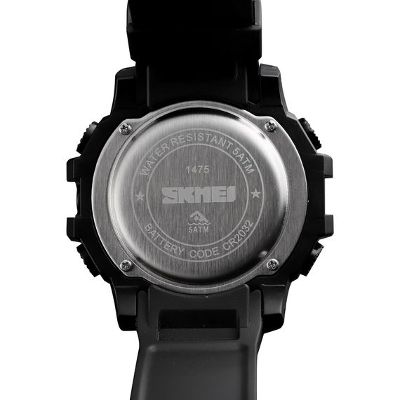 Чоловічий годинник Skmei 1475BK All Black | Зображення 2