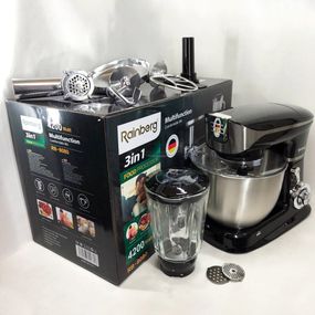 Багатофункціональний кухонний комбайн Rainberg RB-8080 Тістоміс, М'ясорубка, Блендер, HF-994 Потужний блендер