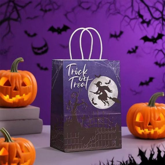 Паперовий пакет Halloween Babydoll 21х15х8 см. Фіолетовий 433-6 | Зображення 3