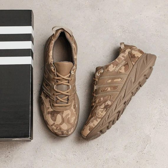 Демісезонні кросівки Adidas колір камуфляж, койот | Зображення 6
