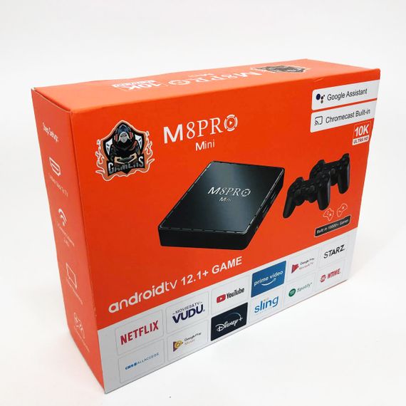 Игровая тв приставка AndroidTV+Game Box M8PRO Mini + 2 джойстика,  Игровая приставка с подключением к ТВ | Зображення 3