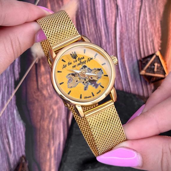 Класичний жіночий годинник Awarder 028L All Gold Де би не була | Зображення 3