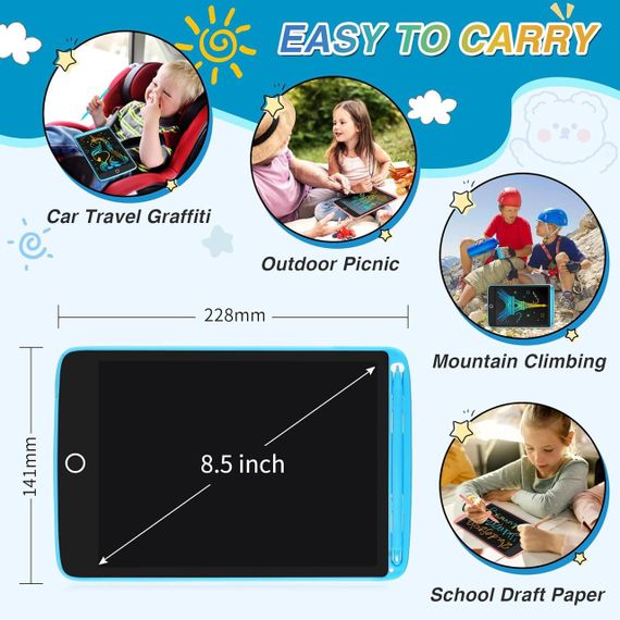 РК планшет для письма SUNLU 2 шт., електронна дошка для малювання, стираний блокнот для малювання, іграшка д | Зображення 8