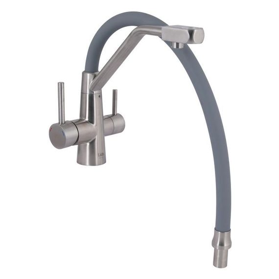 Смеситель для кухни Lidz Aria 020F3 с гибким изливом с подключением для питьевой воды (k35) LDARI020F3GNK39211 GNK | Зображення 3