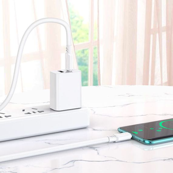 Дата кабель Borofone BX81 Type-C to Type-C 60W (1m) Белый | Зображення 3