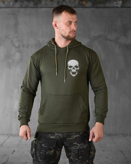 Худі maklin олива череп НП4892 | Зображення 1