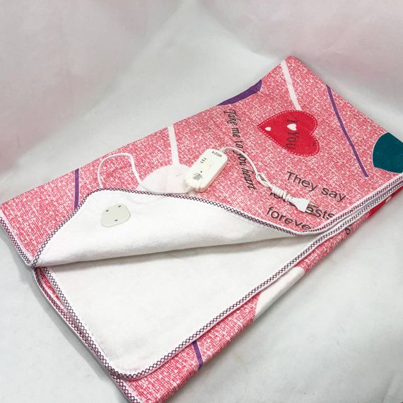 Электропростынь электрическая простынь с подогревом Electric Blanket 150х120см сердечка | Зображення 1