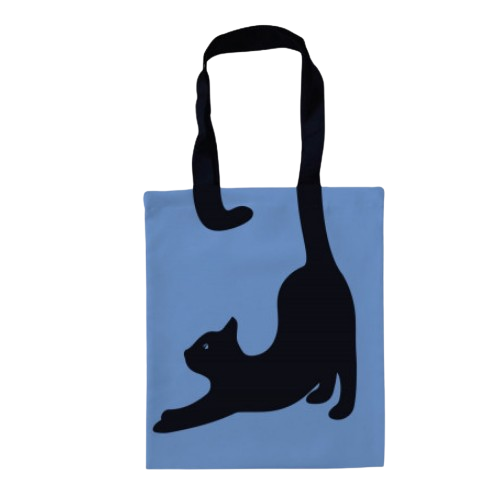 Сумка-шопер 35*40см Кішка ручка-хвіст небесний габардін Кварта