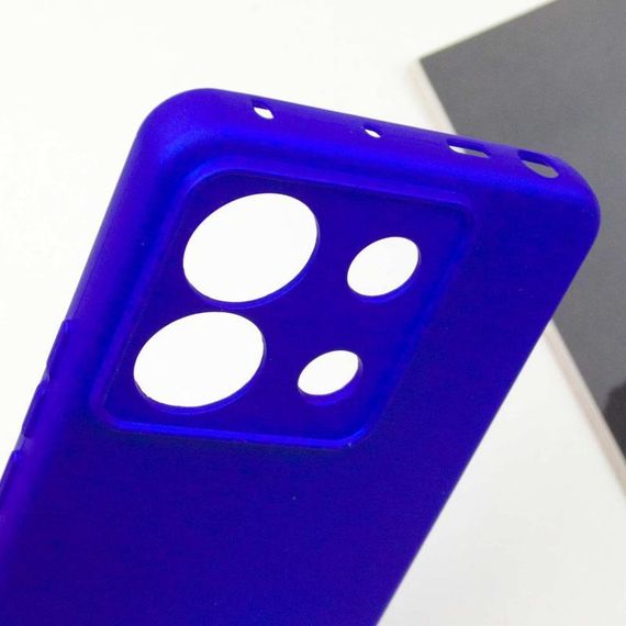 Чохол TPU GETMAN Liquid Silk Full Camera для Xiaomi Poco X6 Pro Синій / Iris | Зображення 5