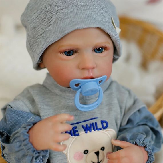 Колекційна Силіконова Лялька Реборн Анатомічний Новонароджений Пупс Хлопчик Камерон (Вінилова Лялька) 50 см | Зображення 3