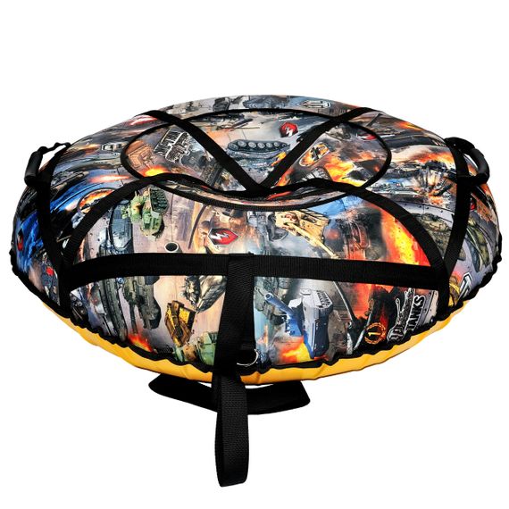 Надувні тюбінги від виробника 100 см "Танки" (Оксфорд, ПВХ) плюшка для снігу | Зображення 1