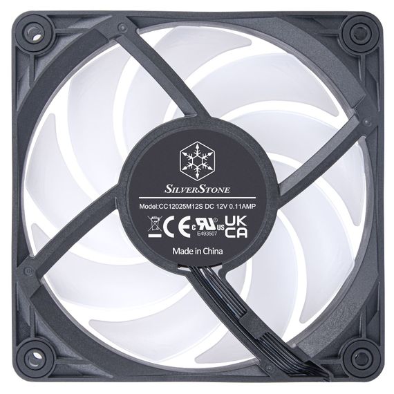 SilverStone Корпусний вентилятор Vista VS120B-ARGB, 120мм, 2000rpm, 4pinPWM, 3pin +5VARGB, 30.6dBa, чорний (SST-VS120B-ARGB) | Зображення 6