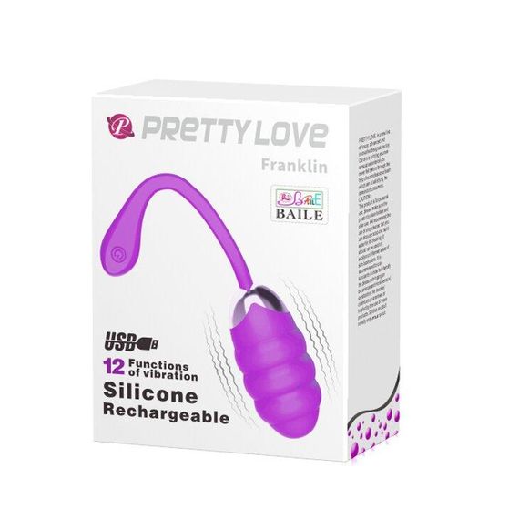 Виброяйцо с рельефным дизайном PrettyLove " Franklin " BI-014656-1 sexstyle