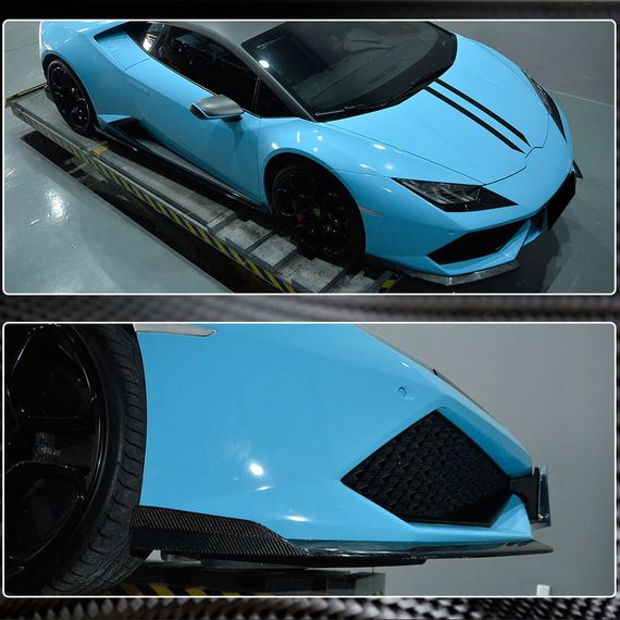 Накладки на передній бампер Flap V1 (Карбон) для Lamborghini Huracan 2014- рр | Зображення 8