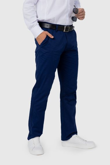 Штани класичні прямі однотонні чоловічі 5-1 38 Синій shop (2000990065292)