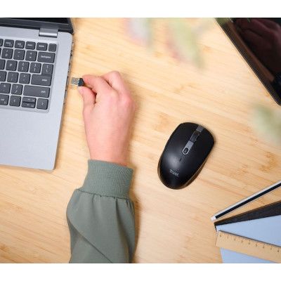 Мышка Trust Ozza compact Bluetooth/Wireless/USB-A Black (24819) | Зображення 3