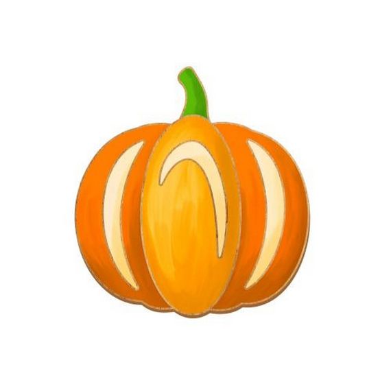 Заготовка броши для раскрашивания "Тыква" FDZB-101 | Зображення 1