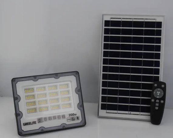 Вуличний ліхтар на стовп потужністю 200 Вт із сонячною панеллю та пультом | Зображення 1