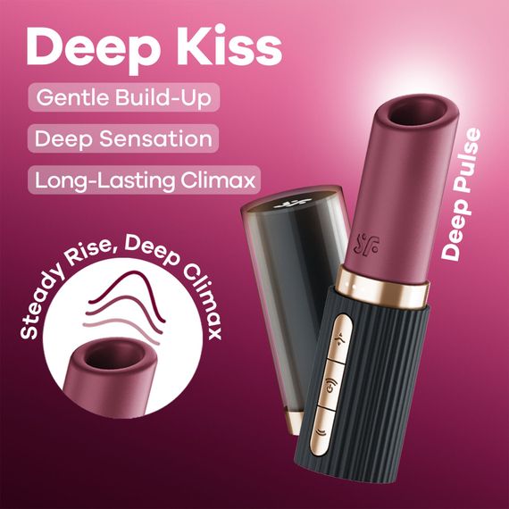 Вакуумний стимулятор Satisfyer Deep Kiss, магнітна технологія 3D Air Pulse, 30 режимів, кришечка | Зображення 6