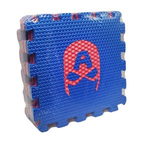 Коврик мозаика Супергерои Limo Toy M 6251, 10 пазлов Синий