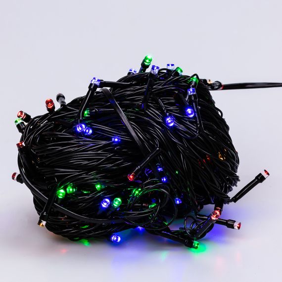Гирлянда нить 14м на 161 LED лампочек светодиодная черный провод 8 режимов работы M300LEDML | Зображення 6