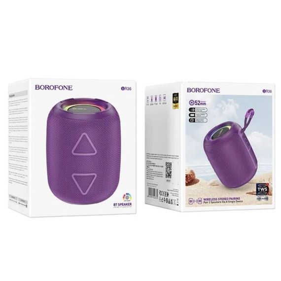 Портативна колонка BOROFONE BR36 Lucy sports BT speaker Purple | Зображення 2