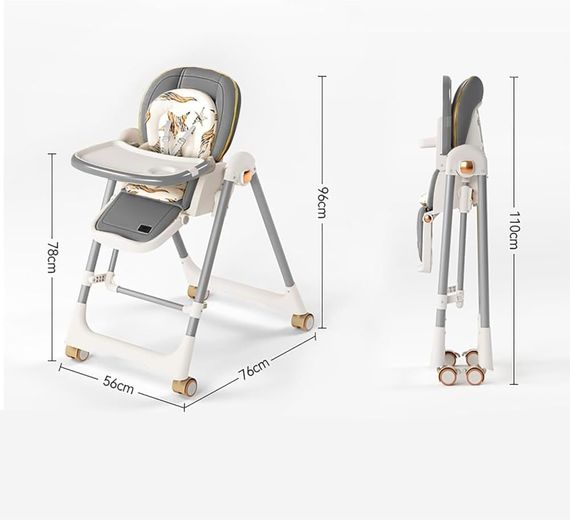 Стільчик-шезлонг для годування BabyChair Z901 з регульованою спинкою та столиком | Зображення 2