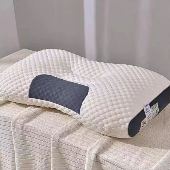 Ортопедична прямокутна подушка 48x74 см з підтримкою шиї та спини Pillow-01 Біло-сіра | Зображення 5