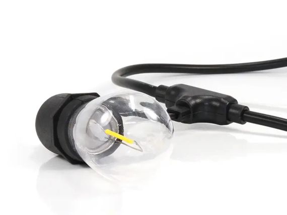 Ретро гирлянда из 10 акриловых ламп на 5 м от сети 220 Вт SFK-12 цвет свечения Теплый белый | Зображення 6