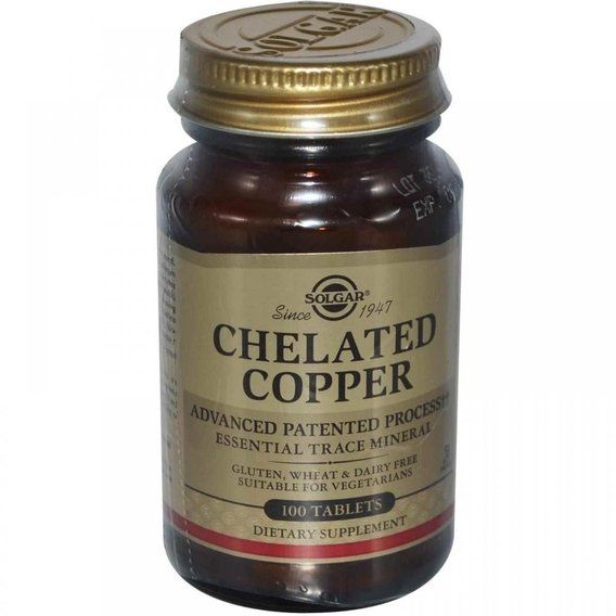 Микроэлемент Медь Solgar Chelated Copper 100 Tabs