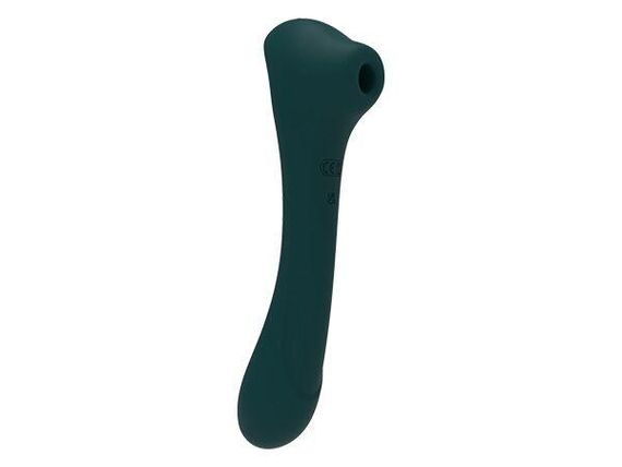 Вібратор та вакуумний кліторальний стимулятор 2-в-1 Alive Quiver Teal — максимальний комфорт та задоволення | Зображення 1