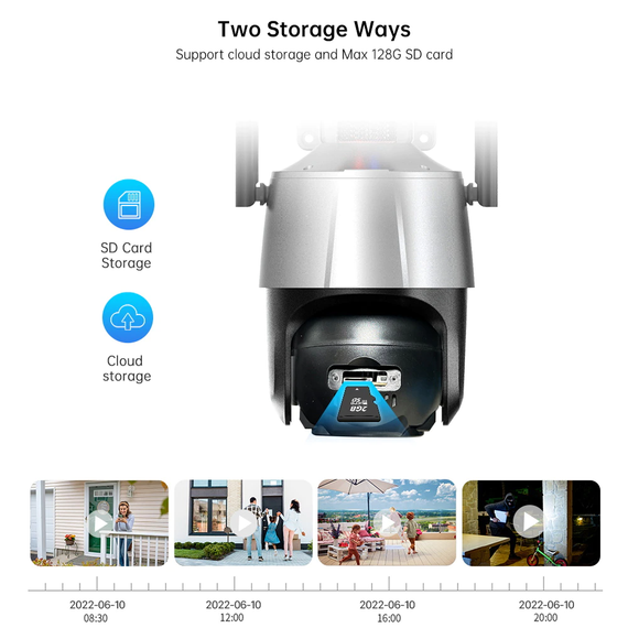 Вулична відеокамера 8MP 4K Wifi 8x Zoom з подвійною лінзою + датчик руху Сірий (sv1784) | Зображення 9