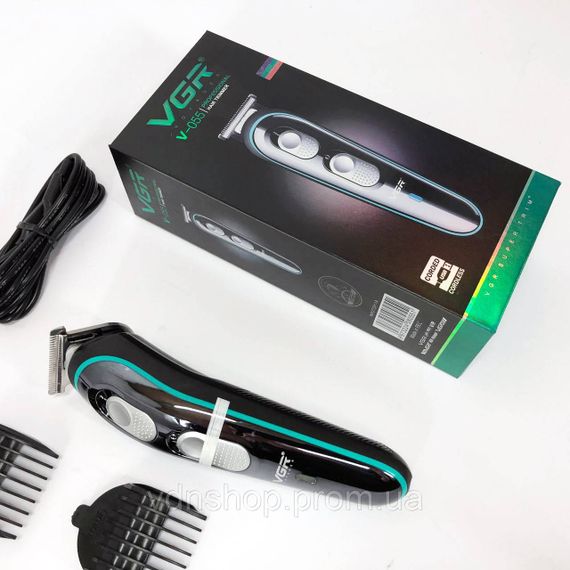 Машинка для стрижки волосся з мотором VGR V-055, Чоловічий тример для окантовки Тример скронь JH-95