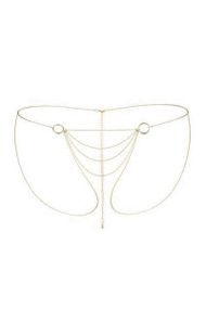 Цепочка-трусики Bijoux Indiscrets Magnifique Bikini Chain, украшение для тела, Золотистый, Новый год, 8 Марта