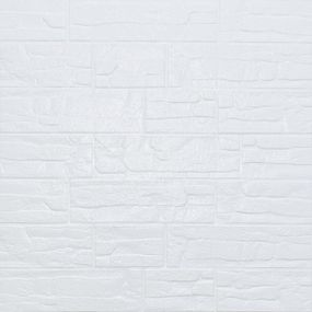 Самоклеюча декоративна 3D панель камінь Біла рвана цегла 700х770х5мм (155) Sticker Wall SW-00000484