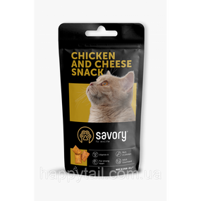 Хрумкі ласощі Savory Cats Snacks Pillows Gourmand with Chicken and Cheese для дорослих вибагливих котів подушечки з куркою т