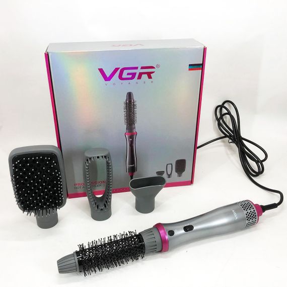 Фен-щетка с насадкой для выпрямления волос 4в1, Фен для укладки прически Фен-расческа сушки MI-62 | Зображення 4