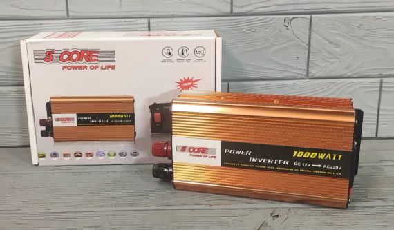 Перетворювач напруги 12V-220V 1000W/інвертор автомобільний 1000W 12 V UN-3054 (work 660W) | Зображення 3