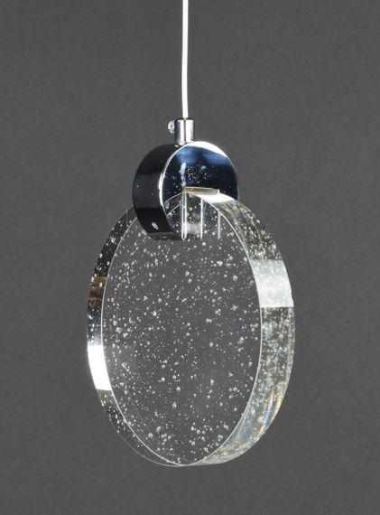 Люстра світлодіодна підвісна LED світильник для квартири на стелю лед 27632 Хром 35-180х10х15 см. | Зображення 7