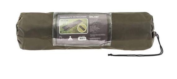 Самонадувний всепогодний килимок Mil-Tec (Німеччина) Olive олива | Зображення 1