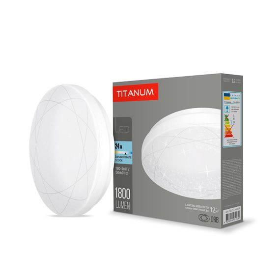 LED світильник настінно-стельовий TITANUM 24W 5000K Орбіта | Зображення 1