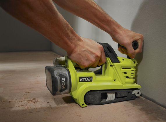 Шліфмашина стрічкова Ryobi ONE+ R18BS-0 18В акумуляторна без АКБ та ЗП | Зображення 3