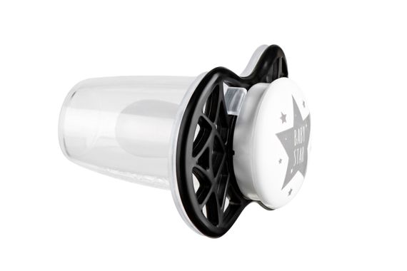 Пустышка симметрическая Nuvita NV7065 Air55 Cool 0m+ &quot;BABY STAR&quot; черная (NV7065IB) | Зображення 1