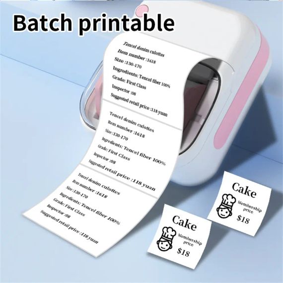 Міні-принтер для етикеток без чорнила, портативна термодрукарська машина B-3 | Зображення 1