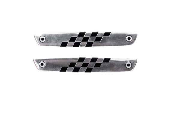 Наклейка (набор)   шильдик   CHECKERED FLAGS   (13.5x2см)